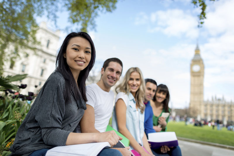 Group of English students