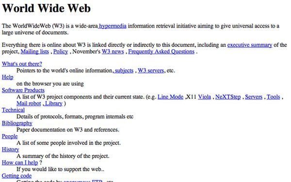 Ngày 6/8/1991, website đầu tiên trên thế giới chính thức được công bố,