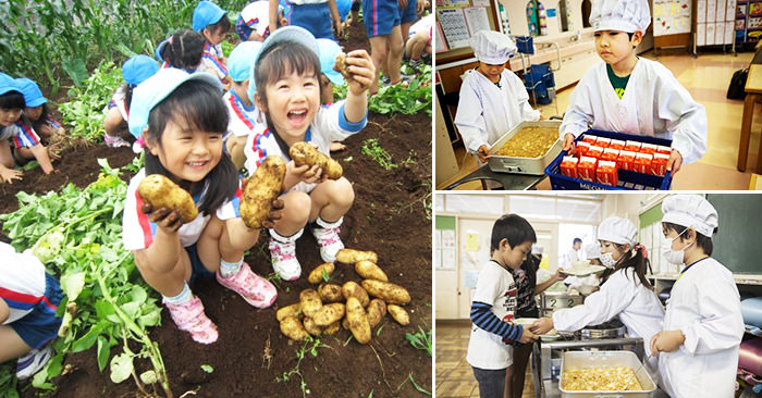 Bài học trong bữa ăn trưa của trẻ em Nhật Bản