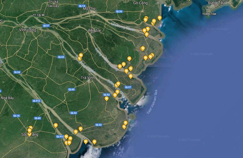 Khám phá 9 cửa sông của hệ thống sông Cửu Long - Việt Nam