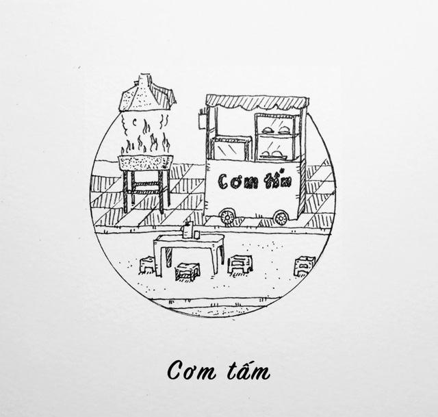 Cơm tấm góc chung cư Thạnh Mỹ Lợi. Từ cái xe, cái lò, cái bàn rồi thêm lâu lâu có cái đám đi chơi khuya về ăn