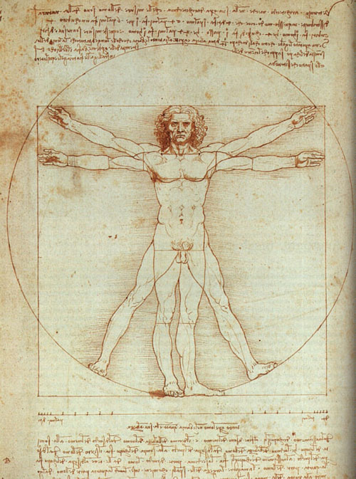 Bức vẽ “Người Vitruvius” lừng danh của Leonardo Da Vinci.