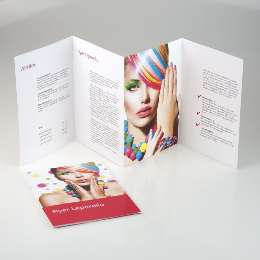 Leporello Folded Flyer – printing at onlinedruck.ch