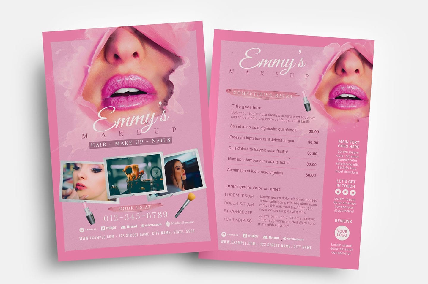 Makeup Artist Flyer Template - PSD, Ai & Vector - BrandPacks