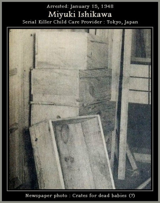 Những chiếc thùng gỗ ở viện phụ sản Kotobuki, được Miyuki dùng để đựng thi thể của những đứa trẻ.