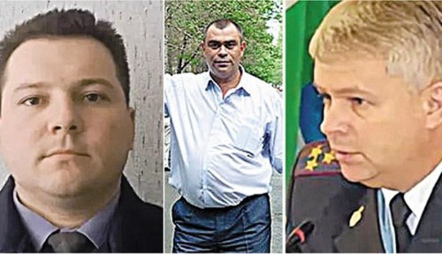 3 nghi phạm (từ trái qua phải) Yaromchuk, Galiyev và Matvee. Ảnh: RT