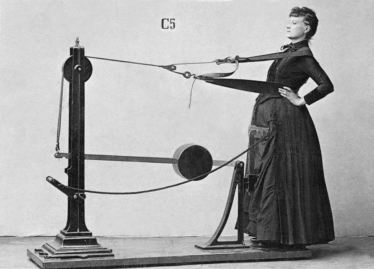 Chùm ảnh:  Những cỗ máy tập gym của con người 100 năm trước