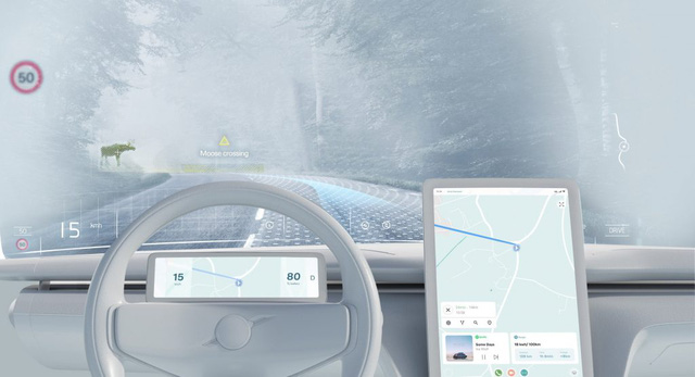 Volvo đầu tư công nghệ mới có thể biến kính chắn gió ô tô thành màn hình khổng lồ