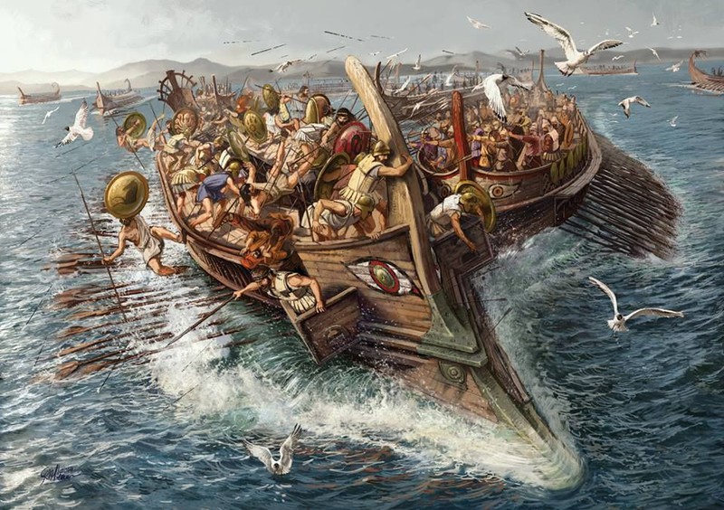 Trận thủy chiến đẫm máu nhất lịch sử thế giới cổ đại