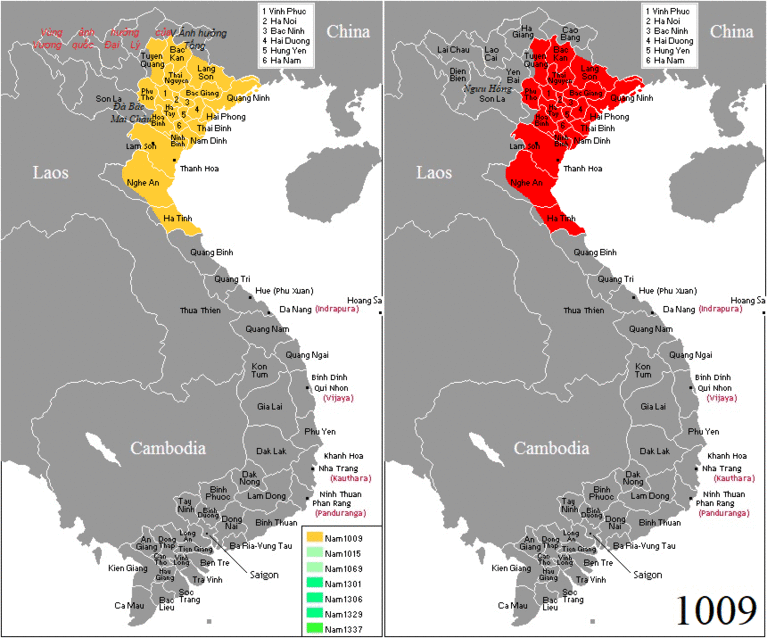 Lịch sử mở rộng lãnh thổ về phía Nam của Việt Nam (1009-1847)