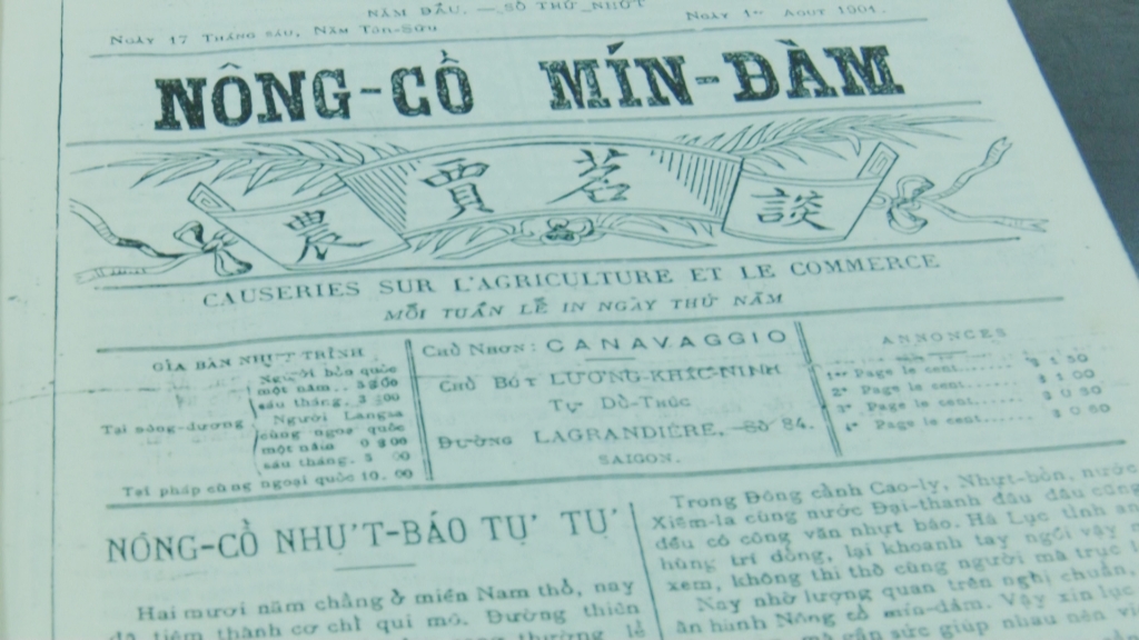 “Nông cổ mín đàm” tờ báo về kinh tế đầu tiên ở Việt Nam