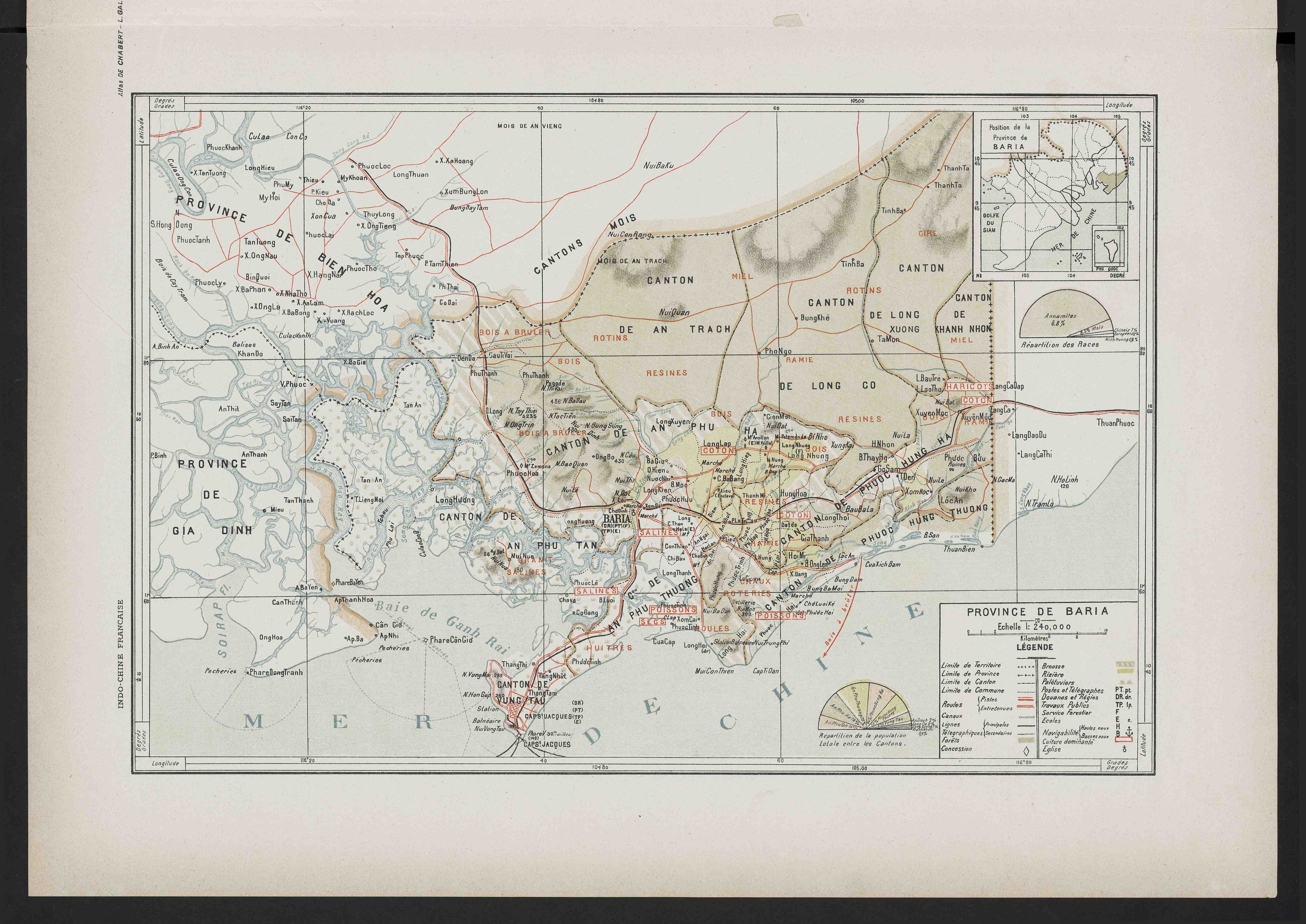 Tập bản đồ hành chính các tỉnh Nam kỳ 1909