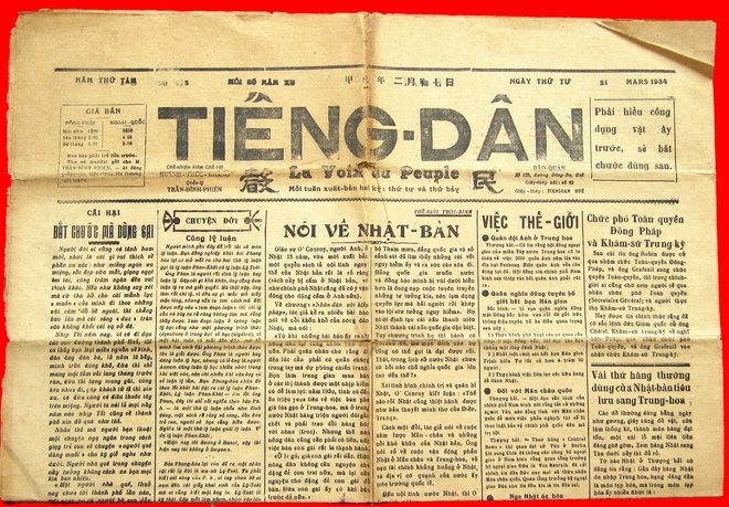 Báo 'Tiếng dân' ra đời năm 1927 qua ký ức người đương thời - Xuất bản